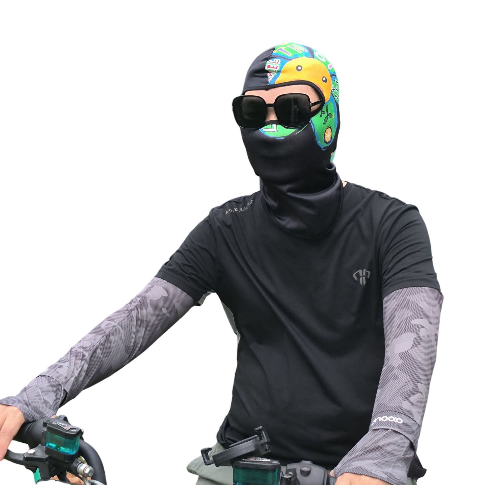 Picture of Summer Outdoor Sunscreen Mask Men's Ice Silk Motorcycle Riding Face Towel Thin Animal Full Face Neck Ear Hanging Tape