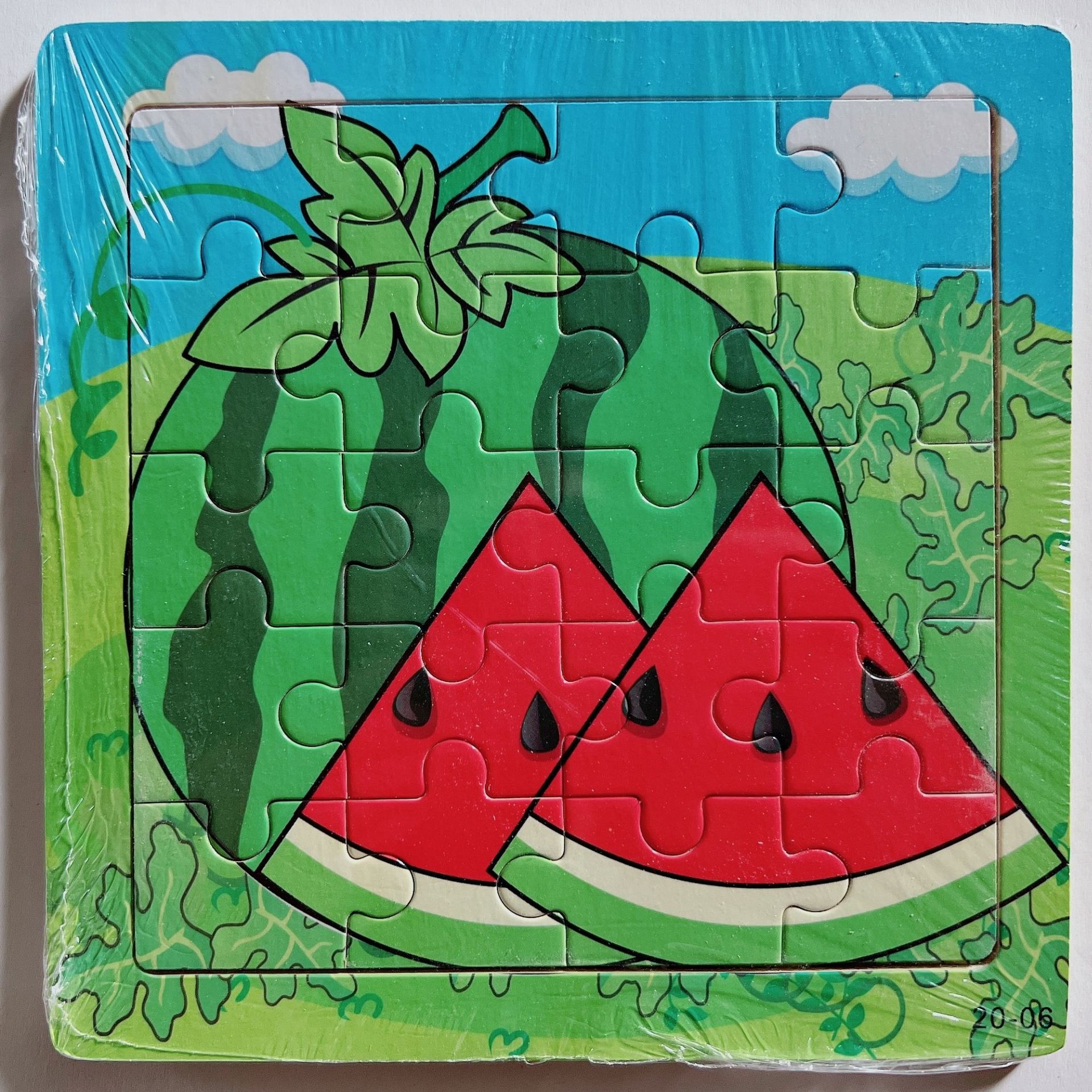 Picture of 20 Pieces of Wooden Kidsren's Intellectual Toys, Wooden Puzzles, Cartoon Animals, Street Stall Toys, Factory Direct Supply