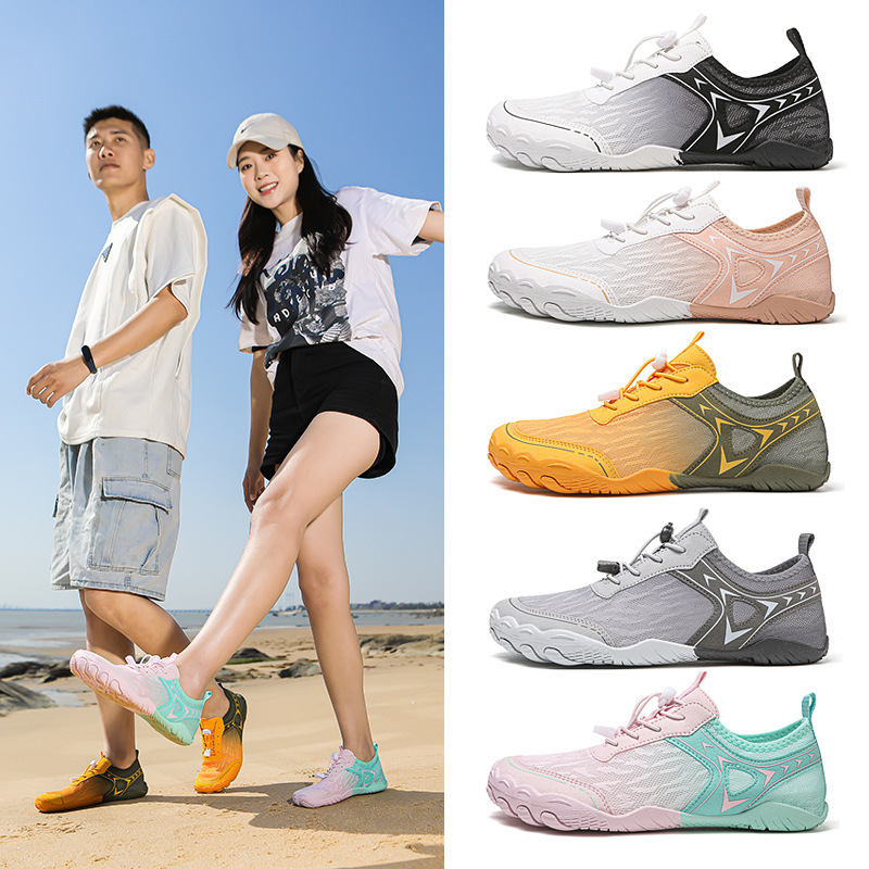 Picture of New outdoor plus size diving and swimming, river tracing shoes, beach shoes, wading women's five-finger shoes, men's skipping rope hiking shoes