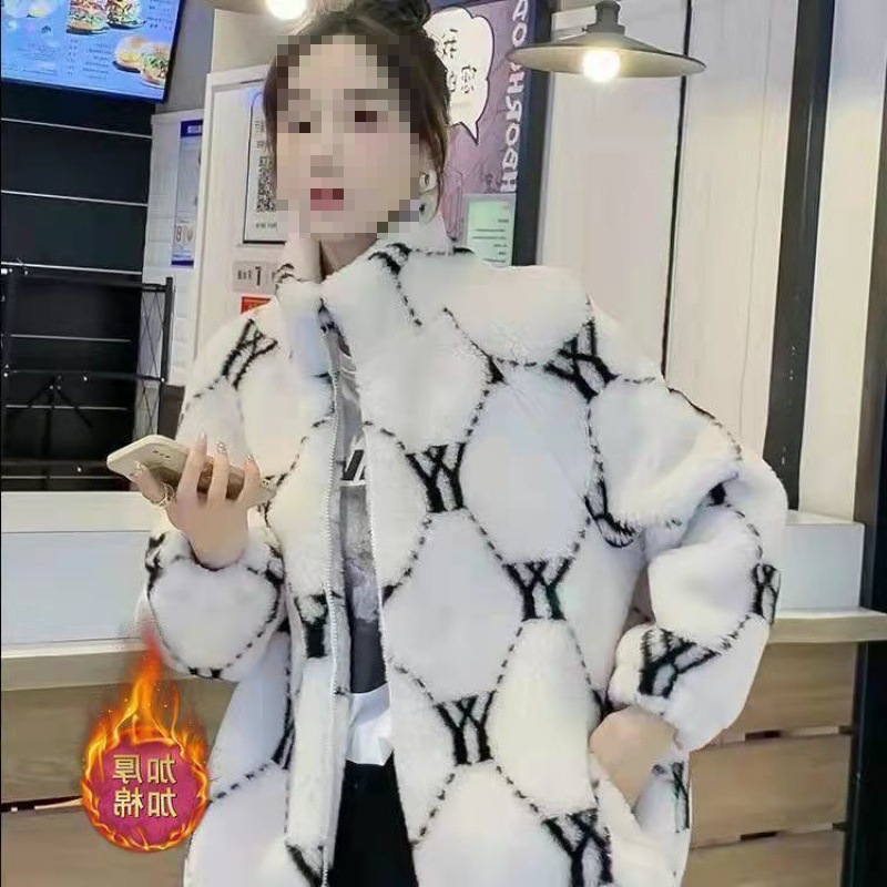 Picture of Lamb wool coat for women 2023 new Korean style outdoor wear winter loose all-matching cotton and thickening cashmere fashion coat