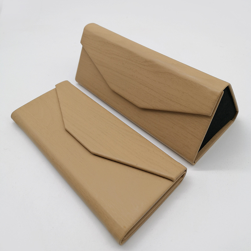 Picture of Triangular Wallet Style Foldableable Sunglasses Case Optical Glasses Case Supply Printable Logo in Stock