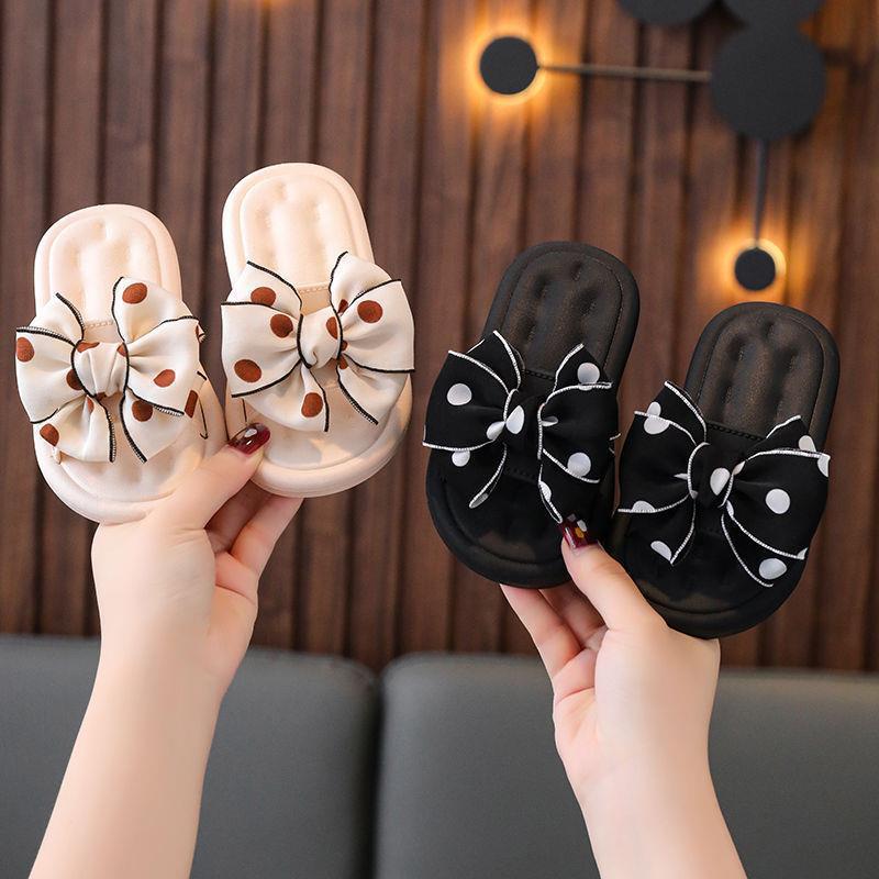 Children's Slippers Outwear Fashion Girls' Summer Home Non-slip Pearl Princess Style Western Style Korean Style Sandals for Little Girls