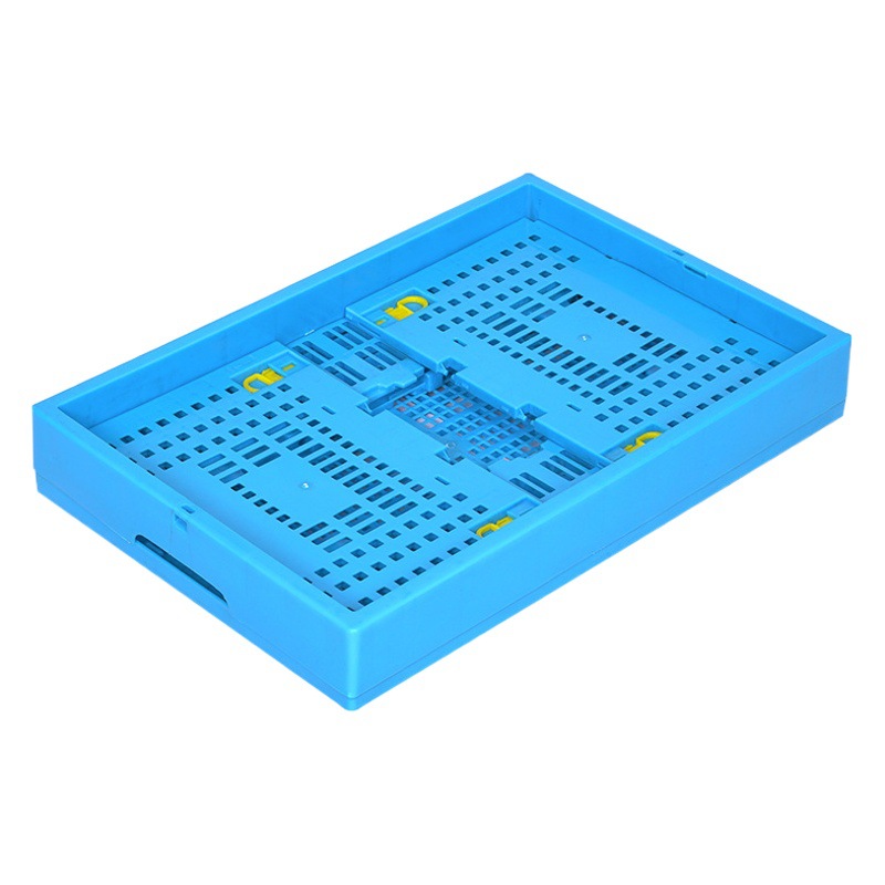 600-300 folding basket uncovered blue rectangular thickened vegetable and fruit distribution folding basket 600*400 * 300mm