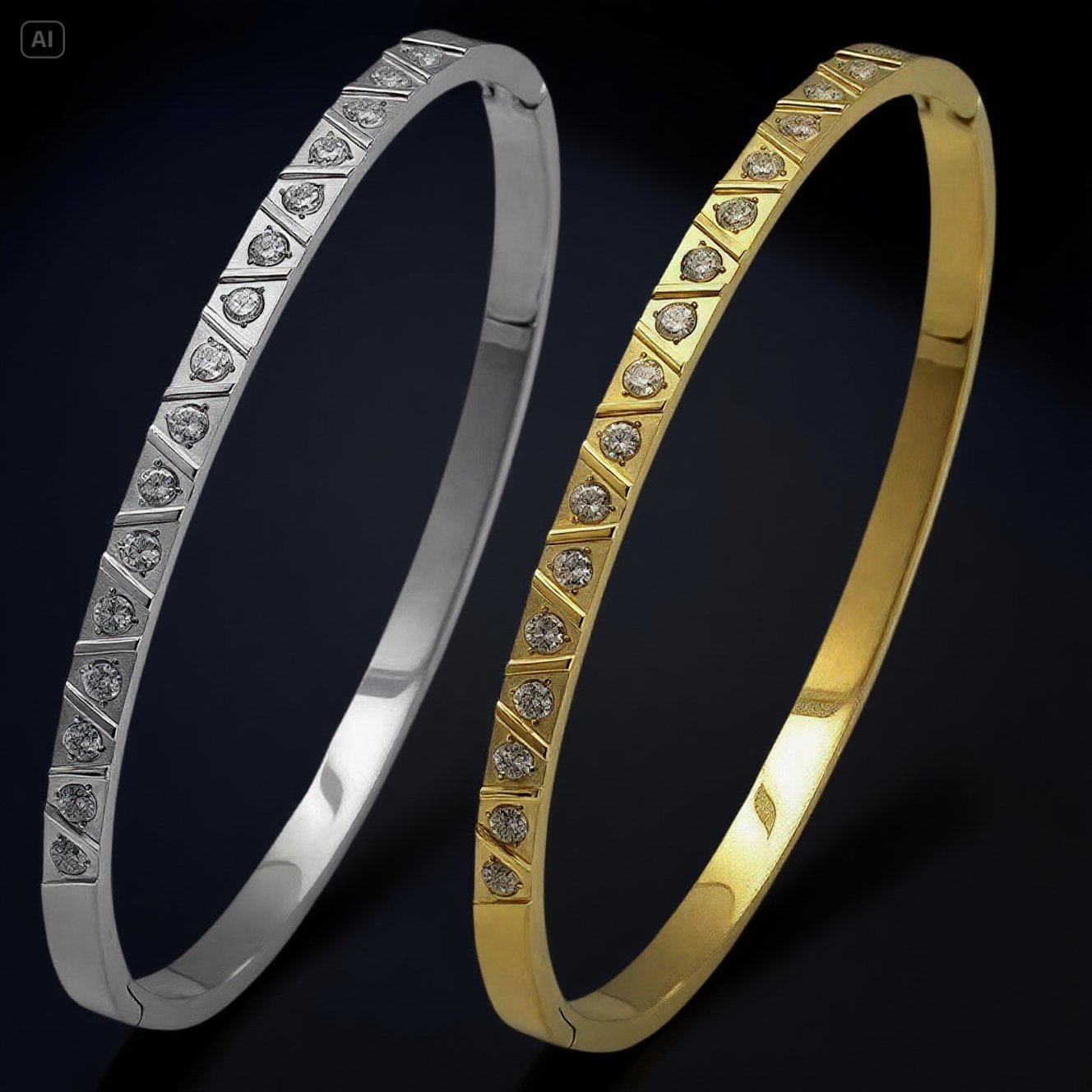 Cross-Border European and American Hot-Selling Titanium Steel Bracelet Triangular Diamond Buckle Bracelet Wholesale High-End Niche Design Ins Style