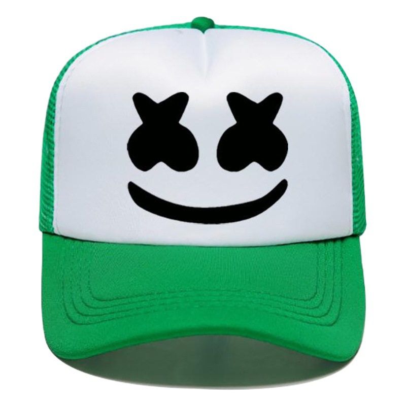 AliExpress smiley face expression baseball hat sunscreen sunshade cargo cap cross-border best selling smiley face pattern net cap for men and women