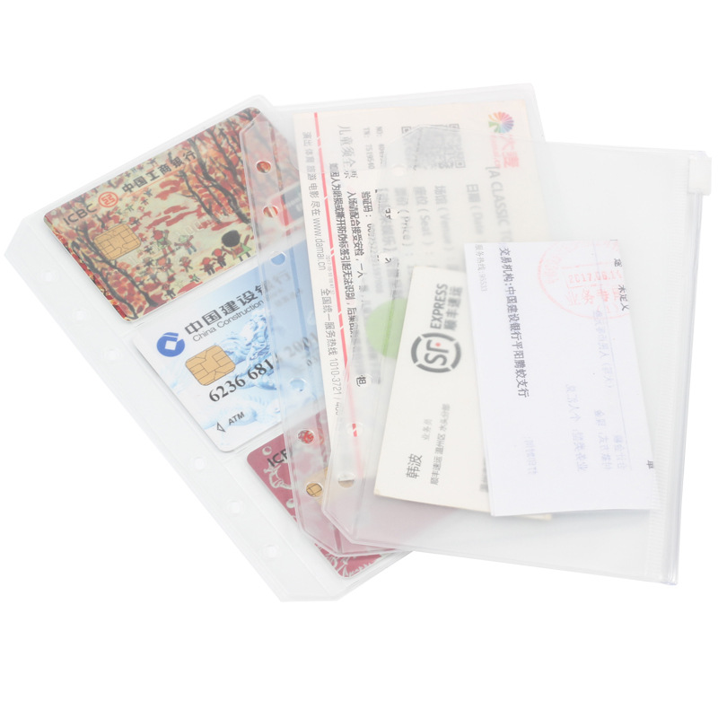 Picture of PVC transparent bag A6 hand account book A5 storage file bag information bag notepad business card book B5 loose-leaf bag