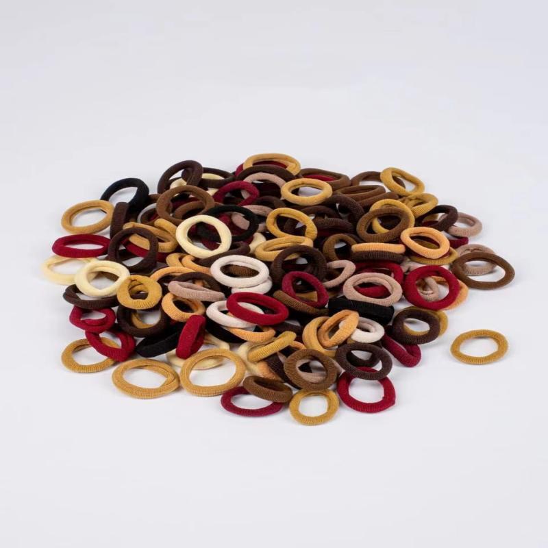 Picture of South Korea small size hair band baby towel ring does not hurt hair rubber band Girl's colorful cute hair tie children's hair accessories