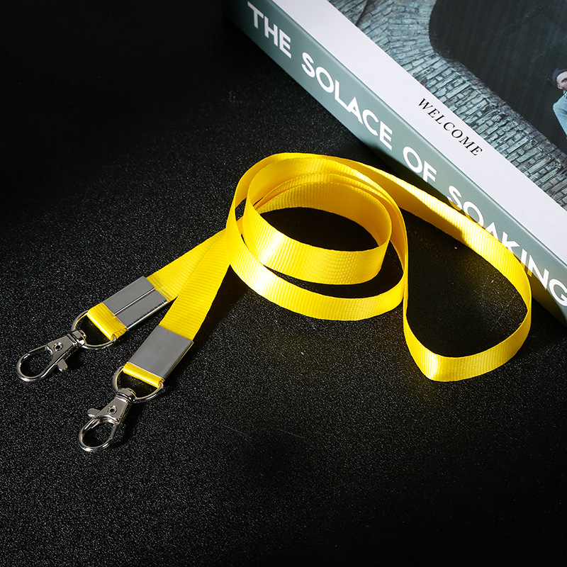 Picture of Lobster hook double buckle key chain thickened lanyard work card badge lanyard work tag factory tag printed logo