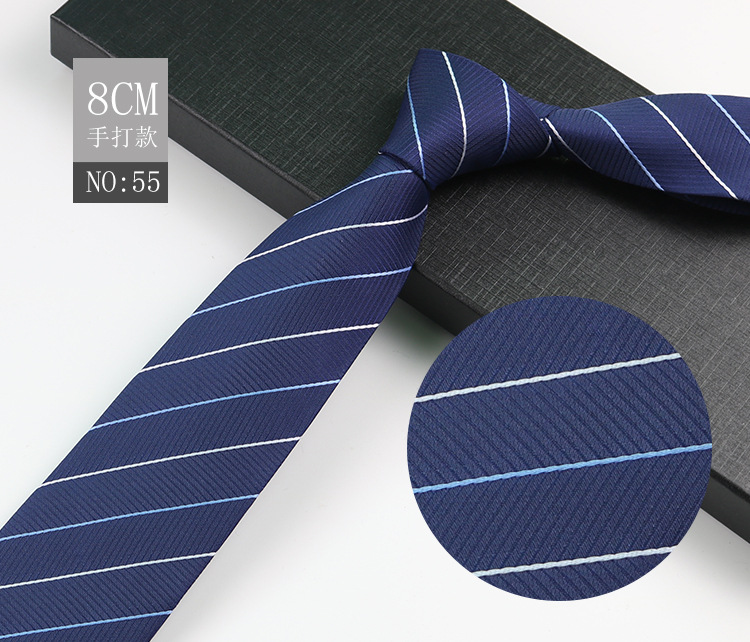 Picture of Men's Tie Business Shirt Stripesd Security Professional Formal Wear Wholesale Plus Logo Manufacturer 8cm Hand-Made