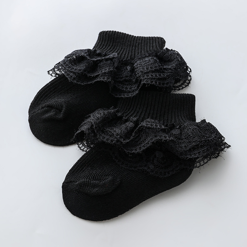 Picture of 2022 Spring and Autumn Children's Lace Socks Girls Lace Princess Socks Baby Cotton Socks Girls Dance Socks Kids