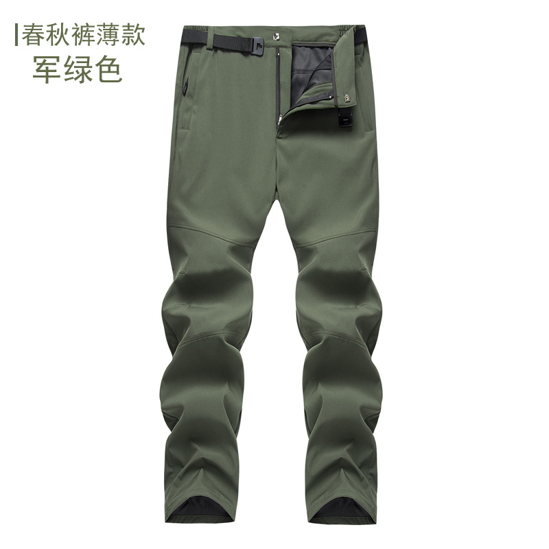 Picture of Outdoor Sports Rush Pants Men's Slim-fit Thickened Autumn and Winter Large Size Windproof Soft Shell Fleece Ski Climbing Pants Women