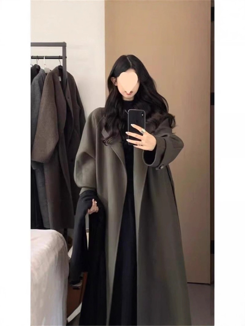 Picture of Gao Kezhong black woolen coat women's 2025 autumn/winter new woolen jacket high-end small mid-length model