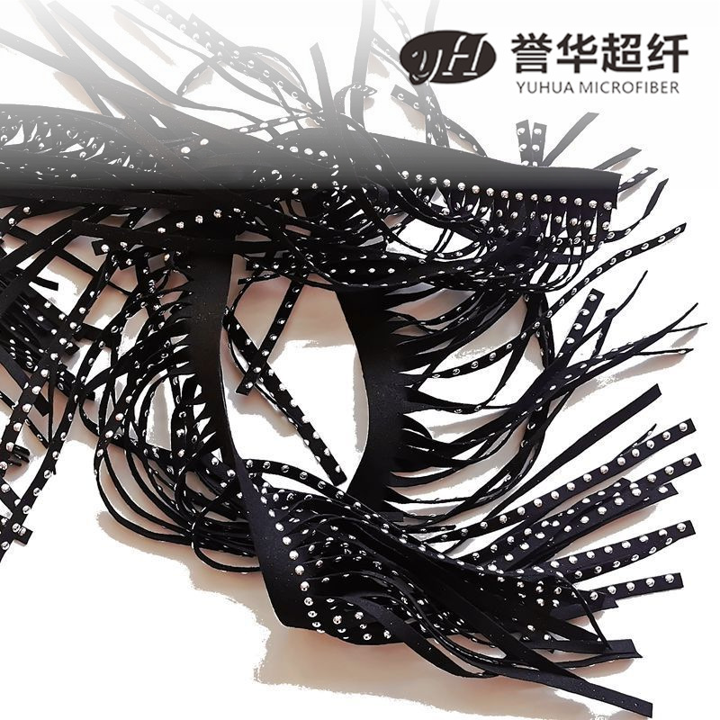 Picture of Clothing, bags, shoes, Microfiber leather, cut tassels, product effect display, support customization and hot drilling processing