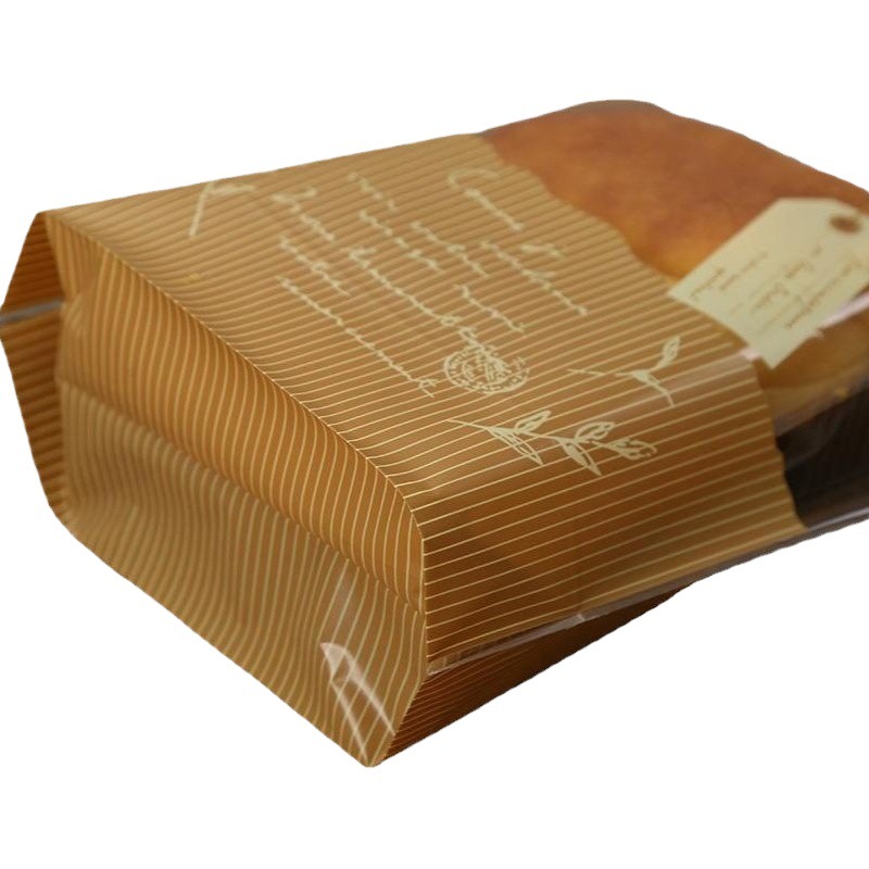 Bread toast packaging flat pocket wholesale 50/package spot supply a variety of sizes transparent biscuit self-standing bag