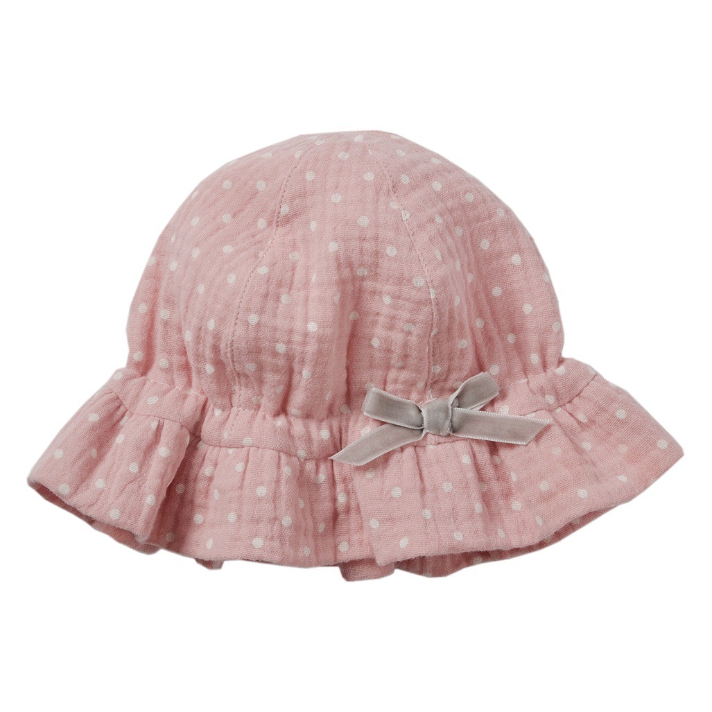 moinmlon Korean Spring and Summer New Girls Sun Hat Baby Sun Protection Elastic Lamp Cover Hat Baby Gauze Basin Hat