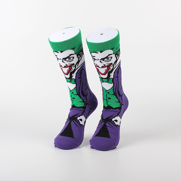 Cartoon Anime Movie Clown Casual Sports Jacquard Youth All-Season Women's Cotton Couple Mid-Calf Socks Men's Trendy Long Socks