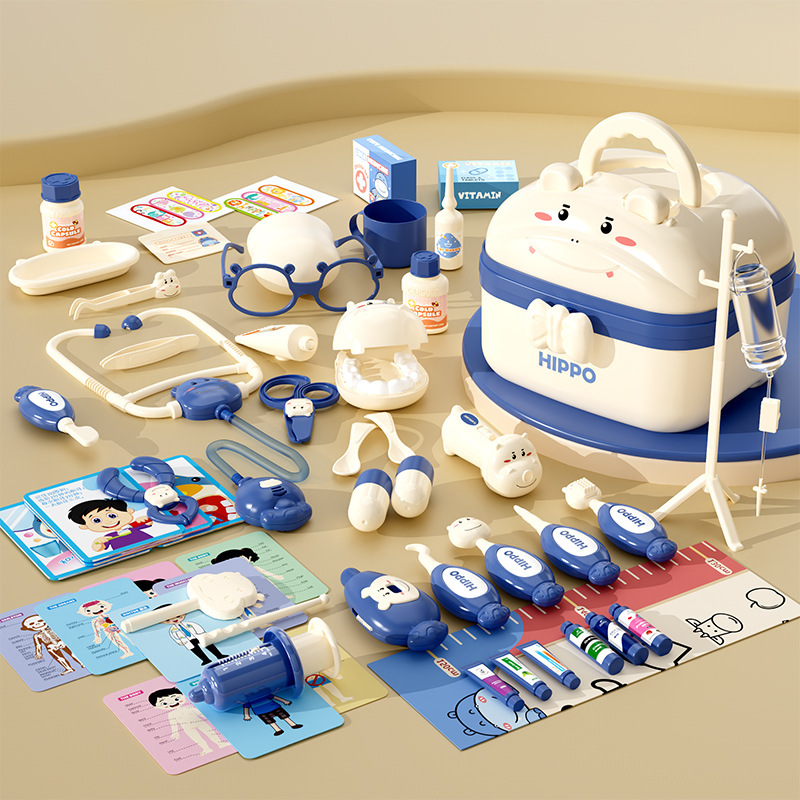 Picture of Children play small doctor toy suit boys and girls simulation play house injection medical kit to see a doctor baby gift