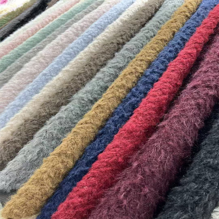 Manufacturer's In-Stock Polyester 9929 Monna Alpaca Wool Fabric Suitable for Clothing, Shoes, Hats, Toys, Home Textiles, and Pets