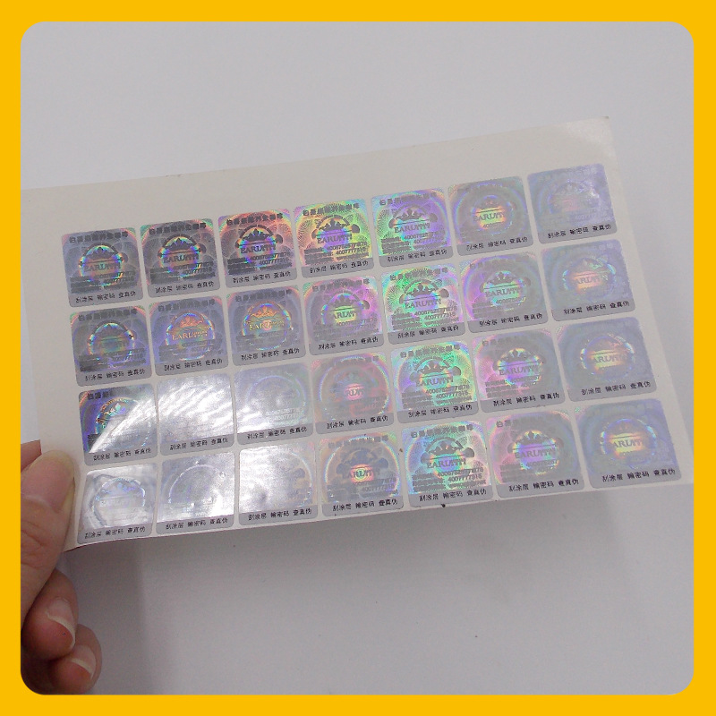 Picture of 3d holographic anti-counterfeiting label logo cartoon label laser anti-counterfeiting self-adhesive label sealing sticker