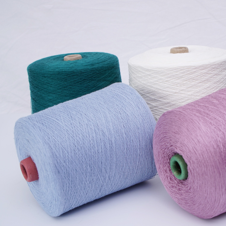 Picture of 30s/2 recycled polyester yarn Hengtai recycled polyester fiber certificate dyed recycle polyester yarn