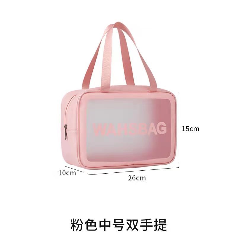 Picture of Waterproof Wash Bag Large Capacity Travel Cosmetic Storage Bag High-grade Sense Portable Transparent PVC Wash Bag for Women