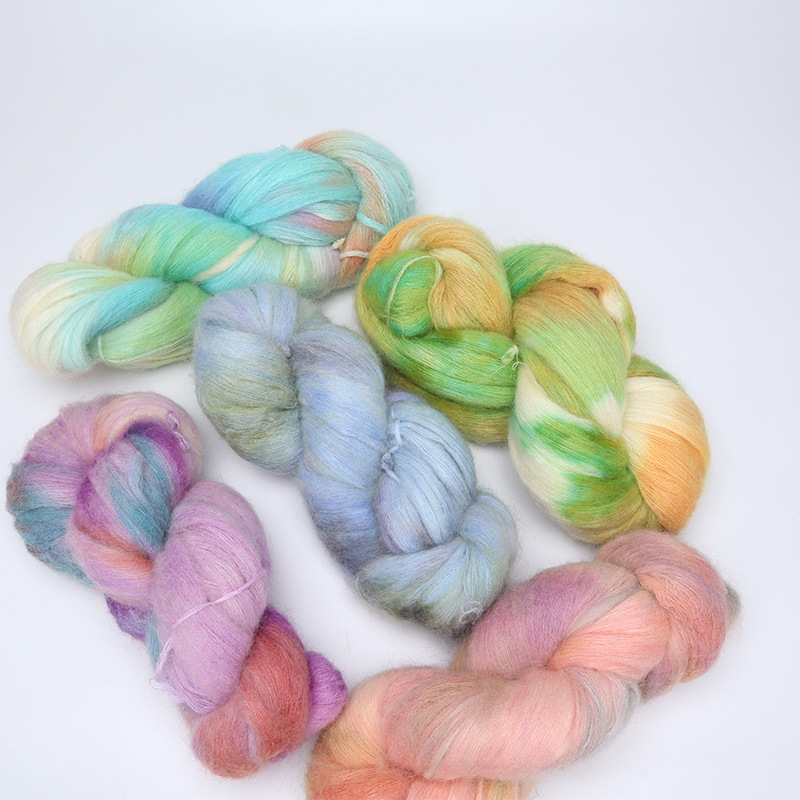 Duan dyed young mahaired wool wool group diy soft waxy hand-woven scarf shawl scarf sweater hand-woven wiring