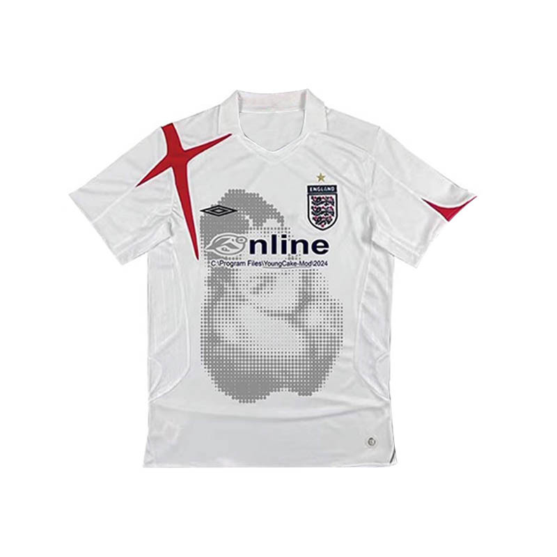 Picture of American Retro Sports T-Shirt for Women in Summer New Style Contrasting Color Splicing Jersey Style V-Neck Short-Sleeved Design Loose Top