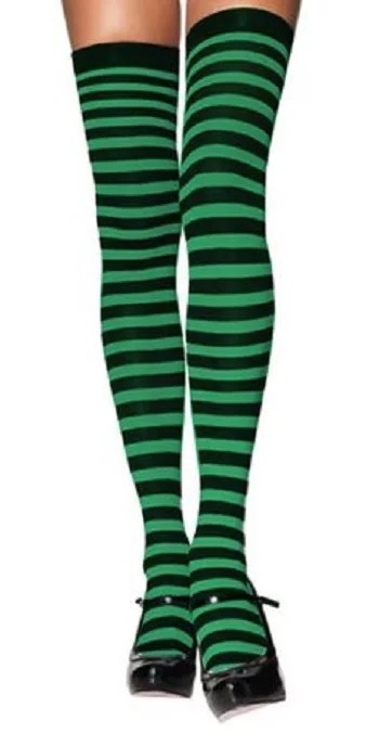 Picture of Halloween Christmas Striped Stockings Party Costume Accessories Over-the-Knee Stockings Striped Pantyhose
