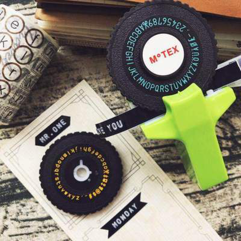 Mini typewriter diy Korea e101 plus wheel version manual lettering machine hand account tremolo label printer