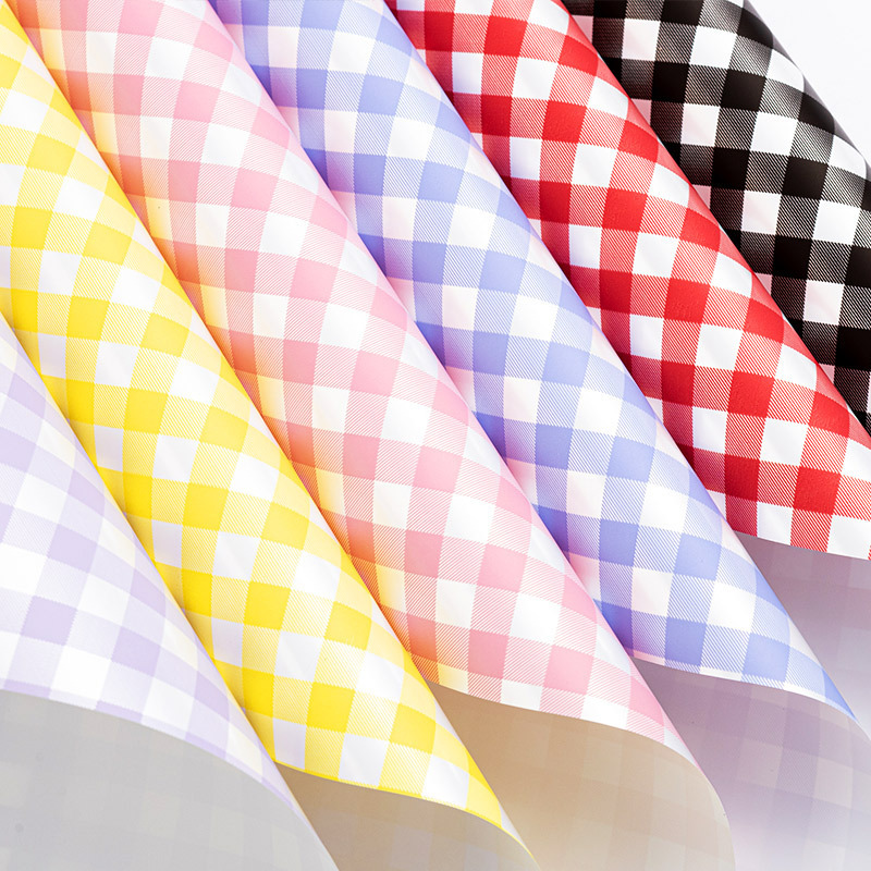 Ins Plaid Paper Flower Shop Valentine's Day Wrapping Paper New Fog Sydney Paper Floral Wrapping Paper DIY