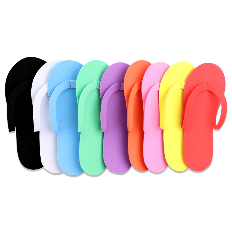 Picture of Disposable nail beauty slippers foam EVA hotel use slippers car line factory wholesale multi-color optional