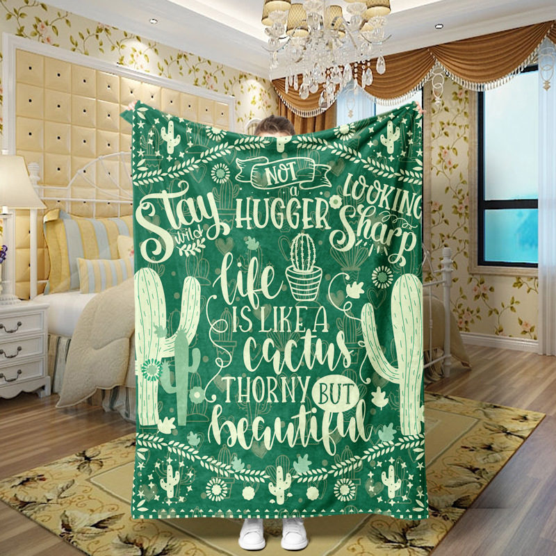 Picture of Family love teachers and students girlfriends love message flannel blanket summer air conditioning blanket autumn and winter nap printing blanket