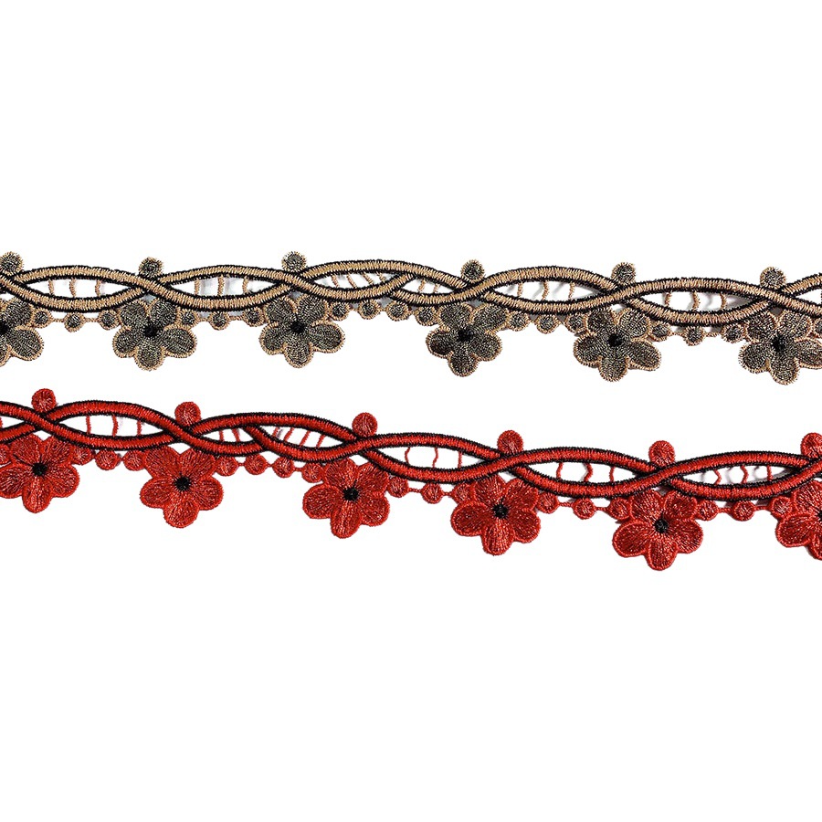 New Chinese-style Lace Sticklish Beauty Feeling Plum Blossom Clothing All-match Embroidery Fine Thread Machine Embroidered Flower Bar Code Lace