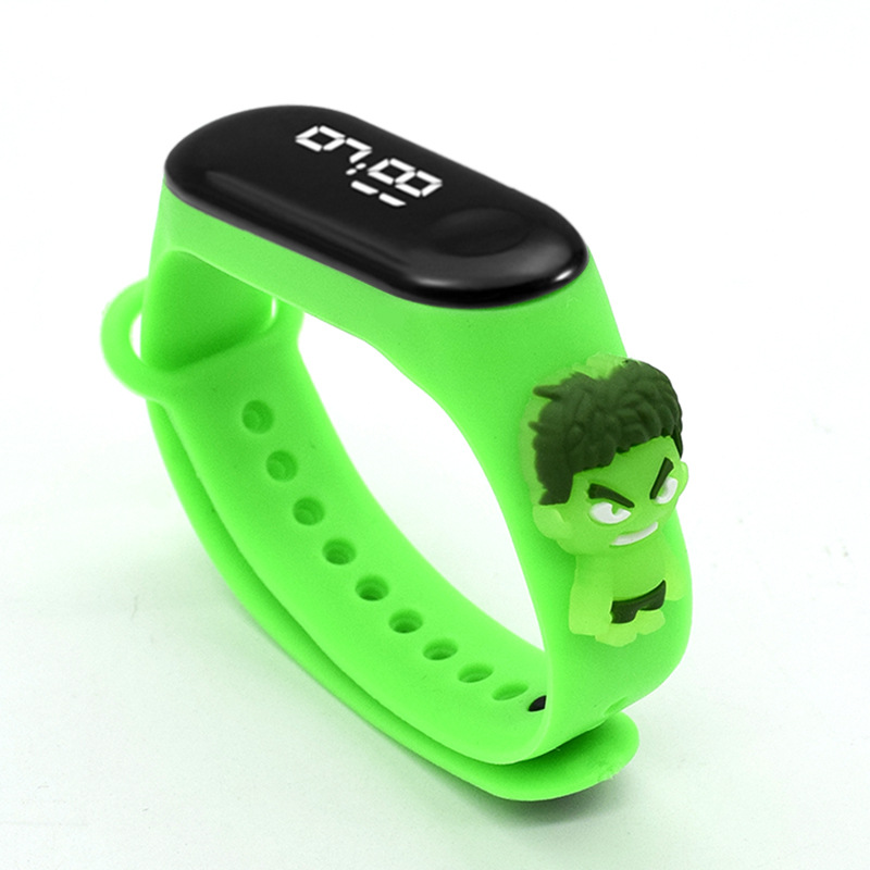 Picture of Live Hot Selling Primary School Students' Anime Bracelet LED Sticker Doll Electronic Watch Boys and Girls Waterproof Touch Watch