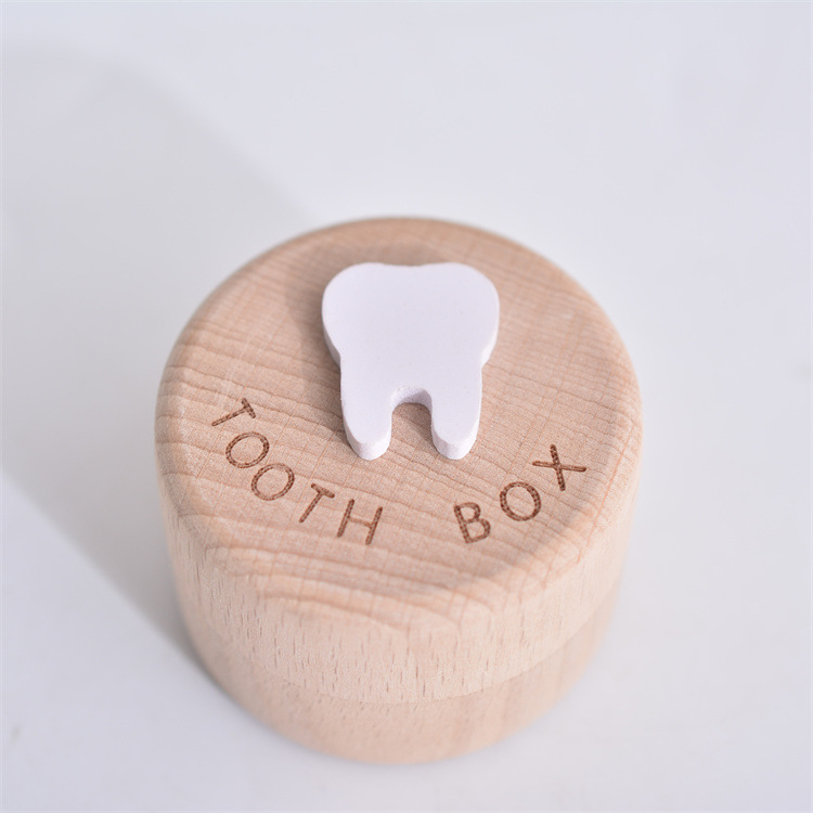 Picture of Cross-Border Wooden Children's Deciduous Tooth Box Creative Children's Wooden Tooth Storage Box Multi-Specification Commemorative Collection Box