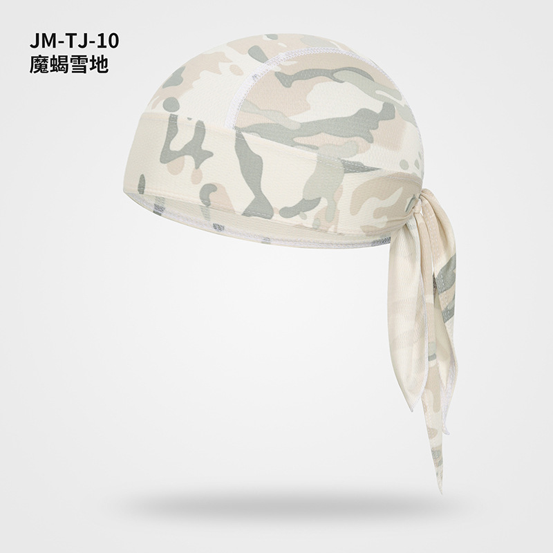 Picture of Outdoor Cycling Pirate Hat Quick-Drying Sports Turban Moisture-Wicking Breathable Sun Protection Hood Pirate Turban Small Hat