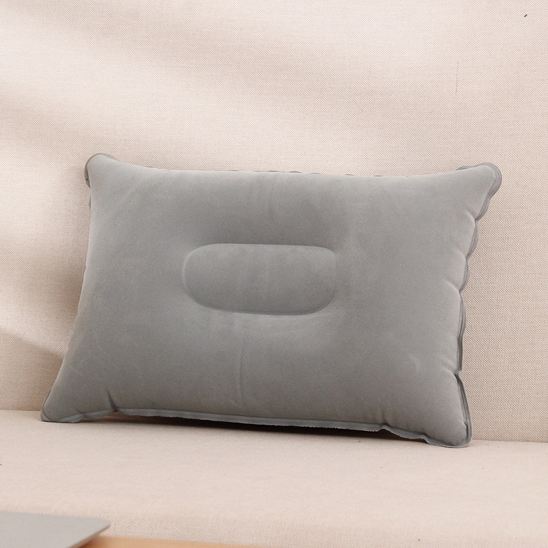 Picture of Flocking Square Nap Inflatable Pillow Wholesale Outdoor Camping Cushion Travel Flocking Inflatable Pillow in stock