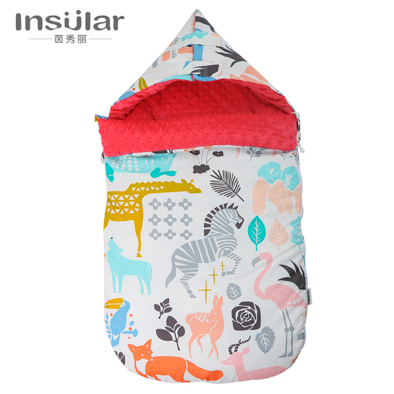 Picture of Baby Doudou Blanket Cotton Thickened Anti-startling Baby Sleeping Bag Autumn and Winter Dual-use Newborn Sleeping Bag Wholesale