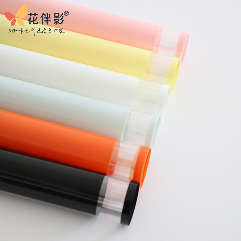 Flower Accompanying Shadow Transparent Border Simple Frame OPP Cellophane Flower Packaging Waterproof Paper Flower Blossom Border Flower Blossom Packaging