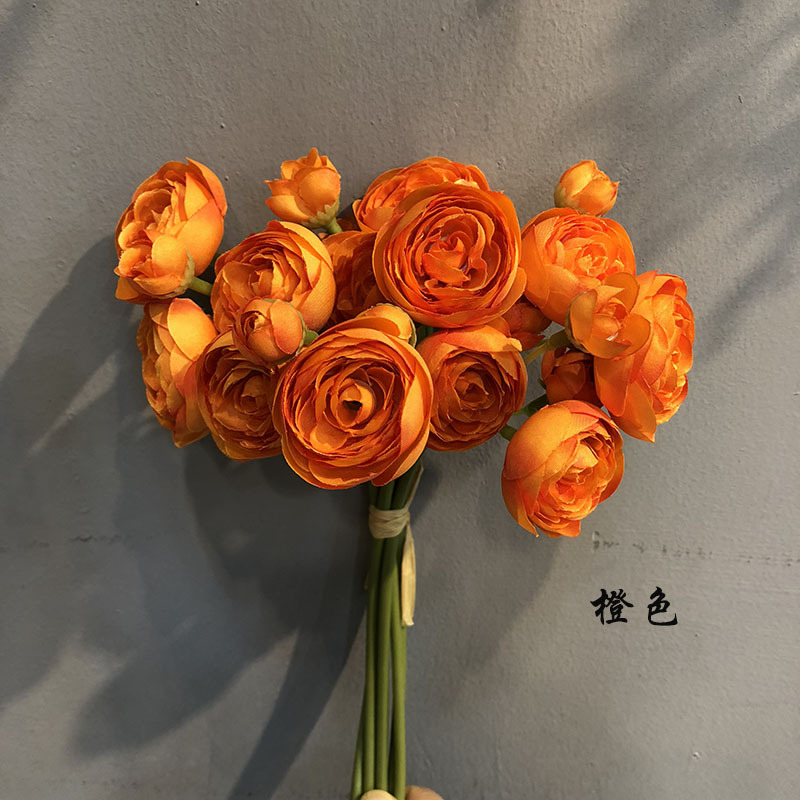 Picture of Simulation Mini Lulian bouquet small tea rose rose decoration bride hand silk flower home decoration flower