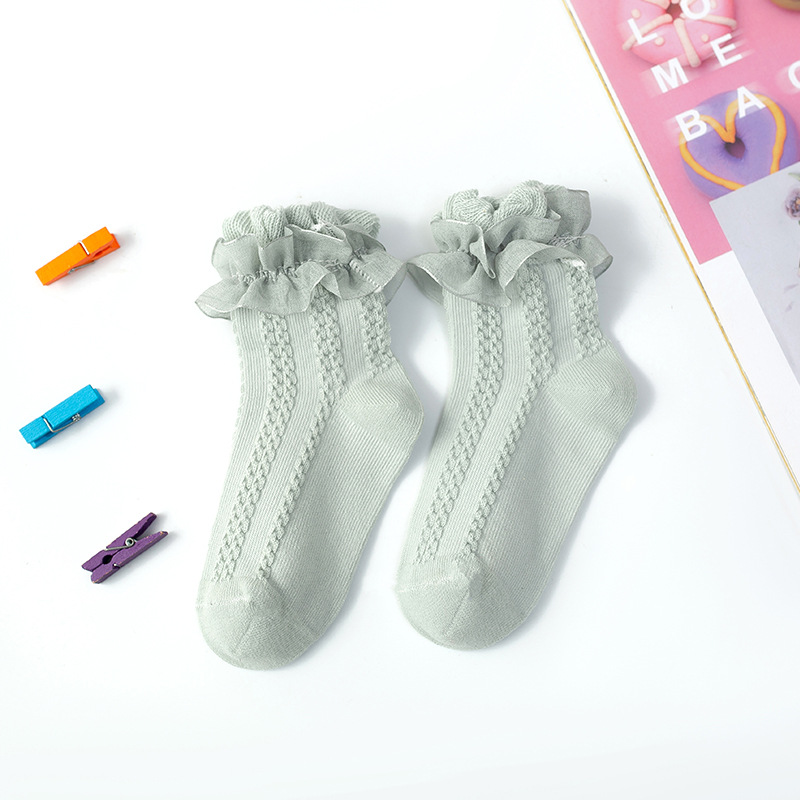 Picture of Spring Summer Autumn Girls Lace Socks Korean Fashion Dance Socks Children's Socks Lace Princess Socks Baby Girls Socks
