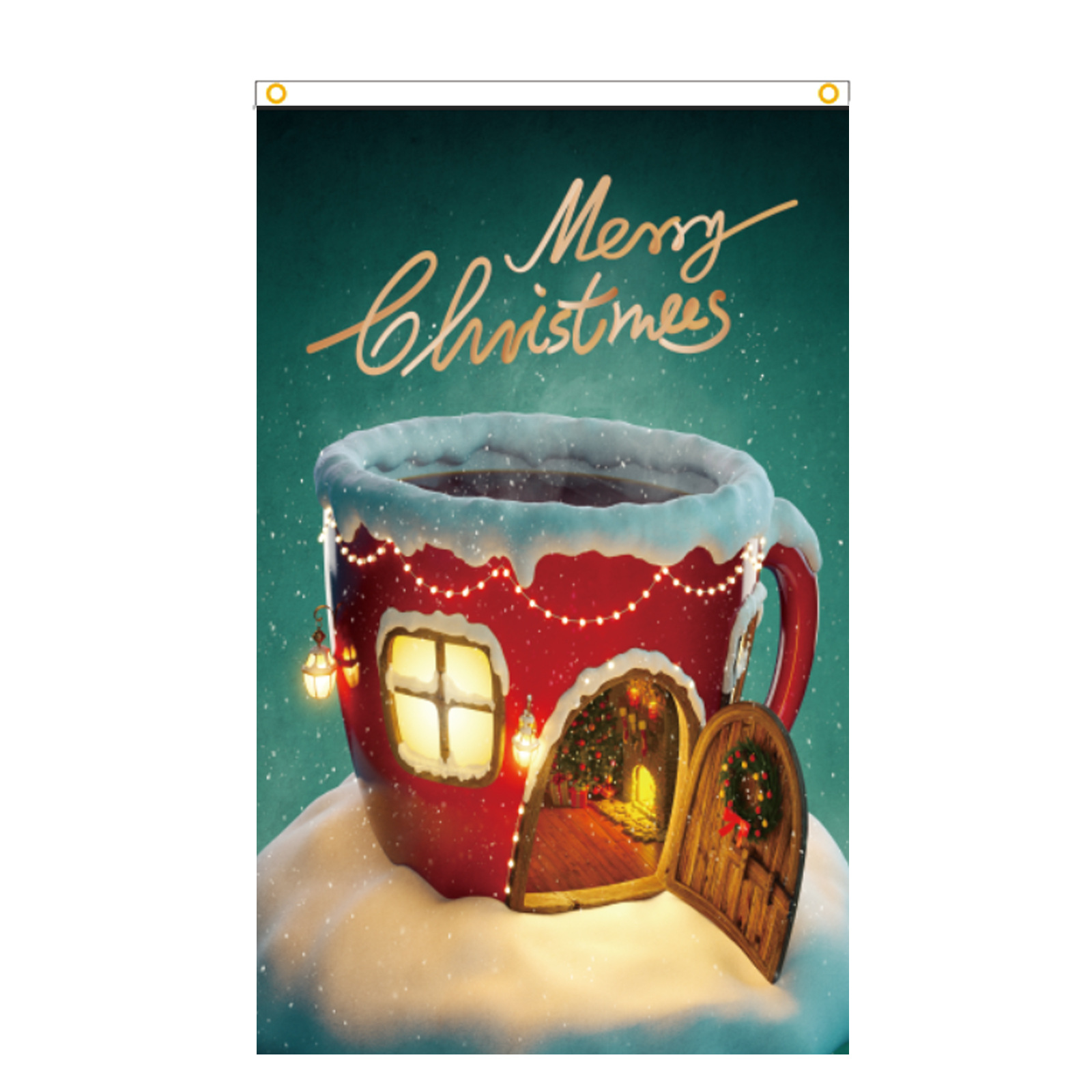 Picture of Amazon foreign trade cross-border flag Christmas indoor and outdoor polyester flag 90*150cm can be set to map