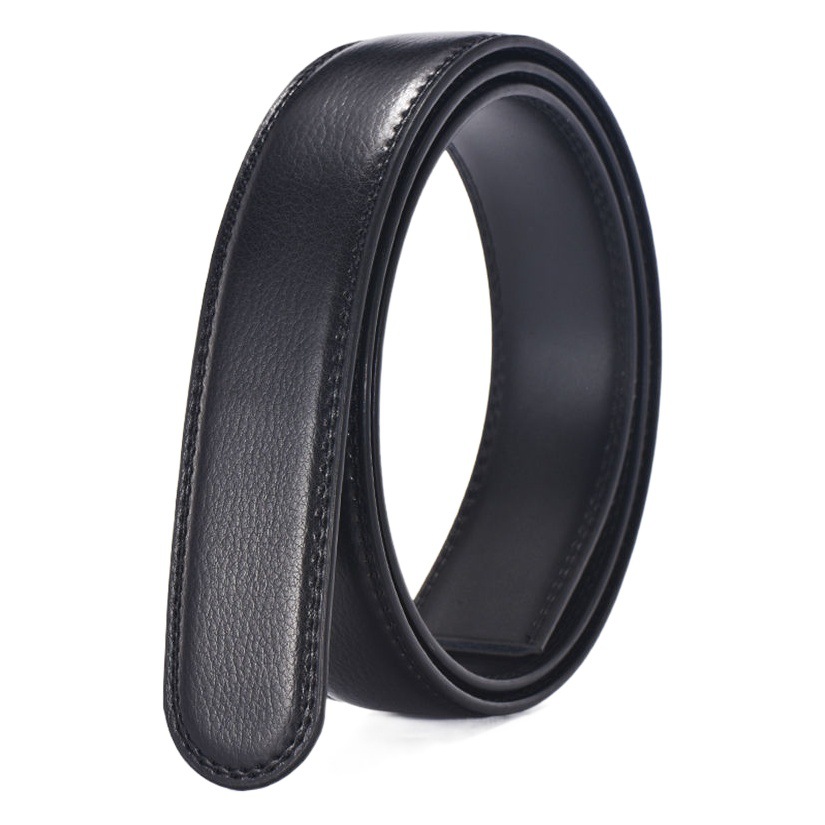 Paul Belt Men's Genuine Leather Non-leader Belt Strip Automatic Buckle Pure Cowhide Pure Belt Headless Belt Men's Trouser Belt