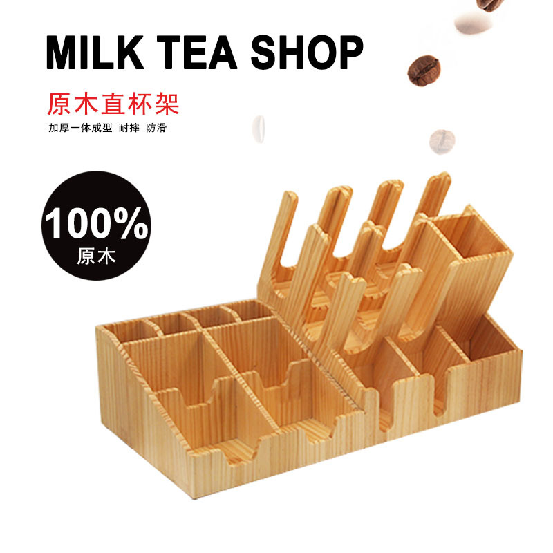 Picture of Disposable Paper Cup Cup holder Cup separator bar counter storage rack milk tea shop special tools acrylic milk tea cup holder