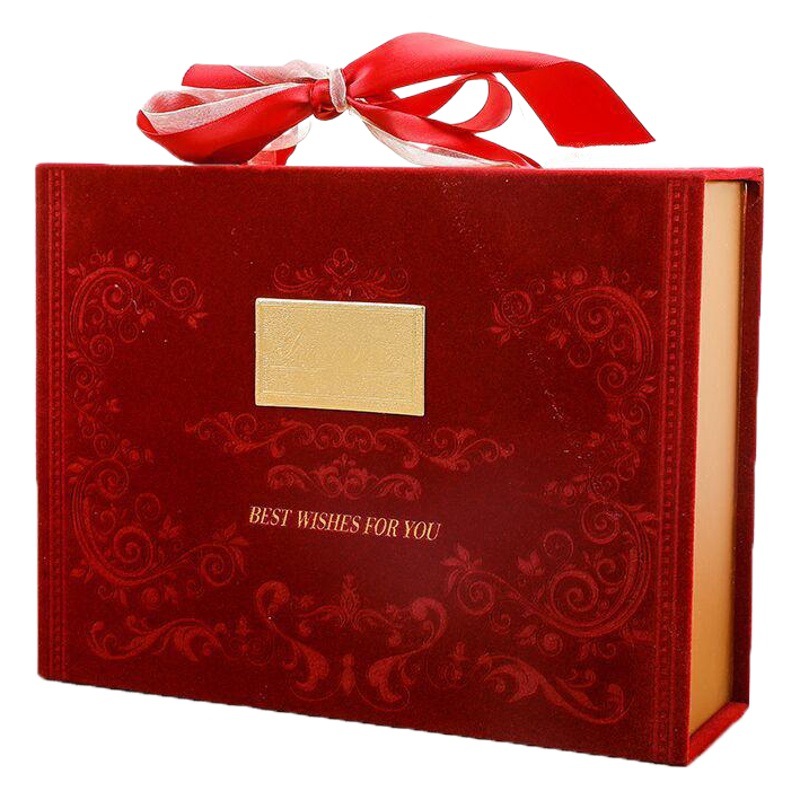 Ins Wedding Candy Box Candy Box Accompanying Gift Box Empty Box Square Mori Gift Box Flannel Candy Box Wholesale