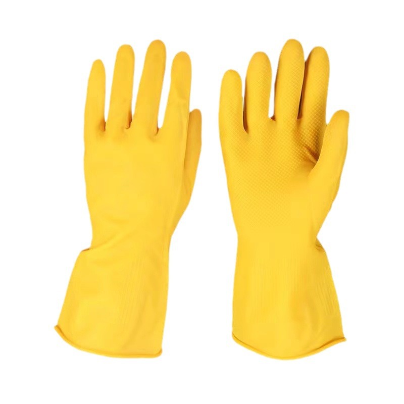 Picture of Thickened Beef Tendon Latex Leather Rubber Gloves Labor Protection Durable Laundry Dish Washing Gloves Women's Household Waterproof Kitchen Cleaning