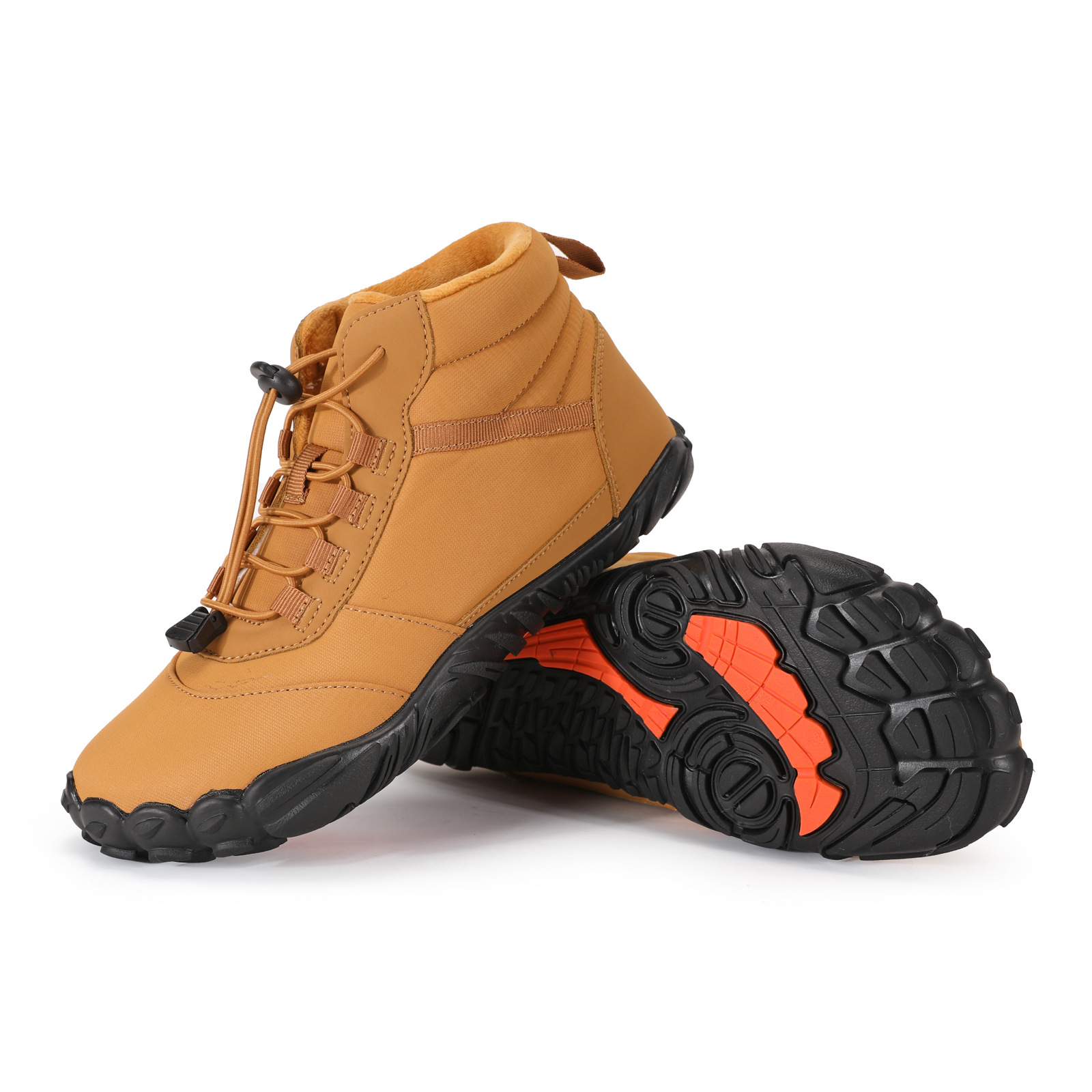 High-top snow boots cross-border new outdoor hiking camping hiking shoes ski non-slip fleece warm plush cotton shoes
