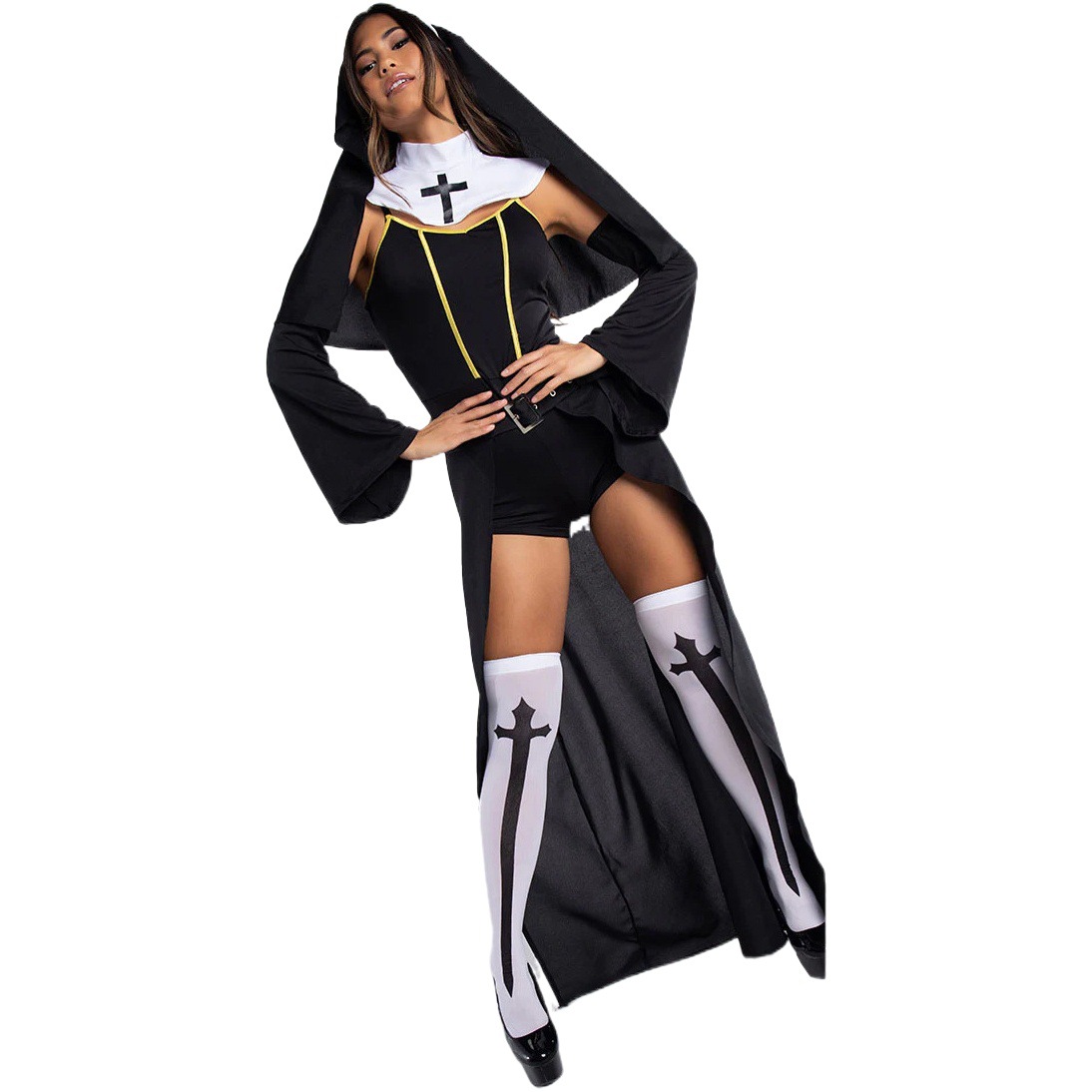 M-Xl Halloween Nun Costume Carnival Nun Costume Masquerade Cosplay Maria