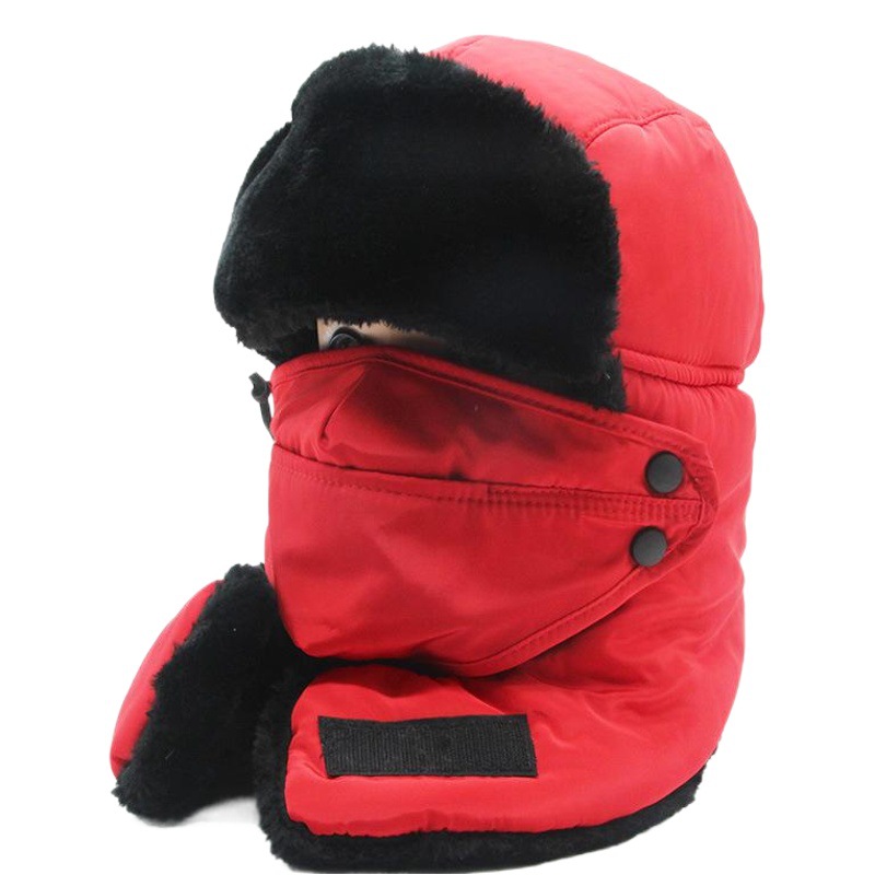 Lei Feng Hat Men's Winter Youth Northeast Cold-proof Mask Cycling Ear Protection Hat Thickened Hat Women's Windproof Warm Cotton Hat