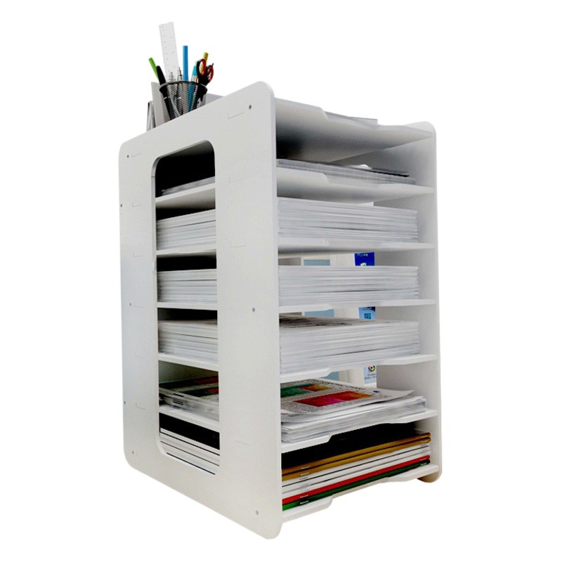 Simple Office Desktop File Rack Storage Rack Office Desk Folder Storage Box File Box Book Stand Data Rack